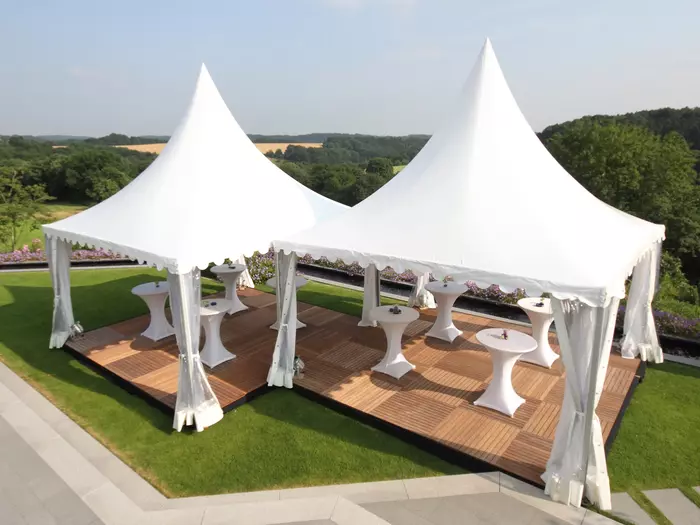 Pagoda tents with floor