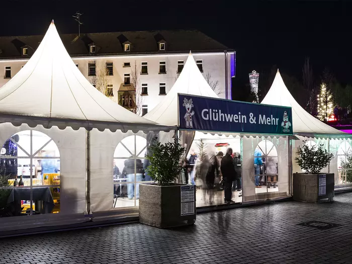 Pagoda tents at Christmas market