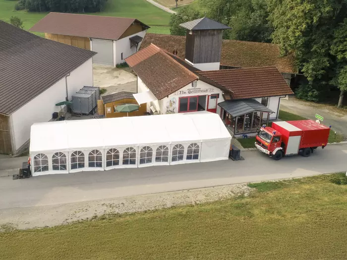 Marquee for fire brigade
