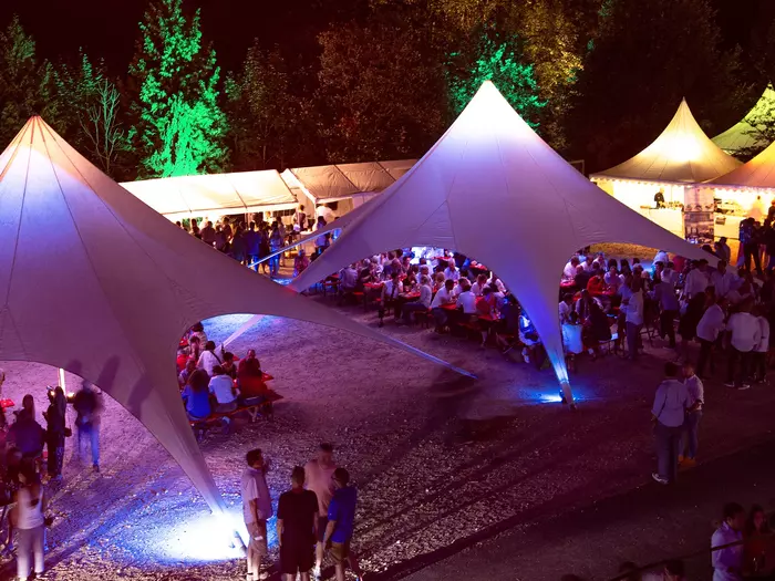 Star tents on the Baltic coast