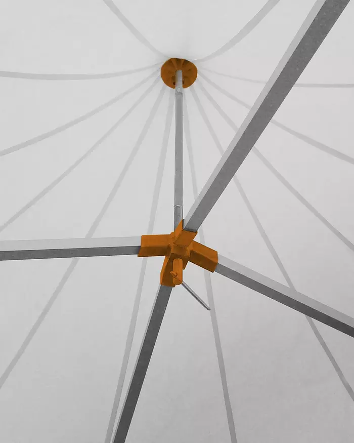 Integrated tensioning device HALTENT pagoda tent